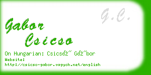 gabor csicso business card